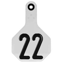 All American Livestock Tag, Numbered, Medium, White, 25-Pk.