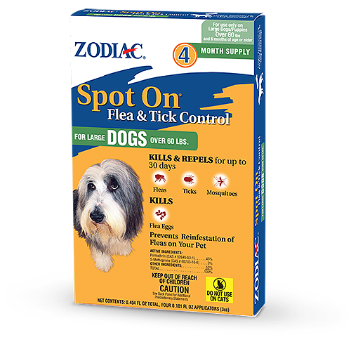 ZODIAC® SPOT ON® FLEA & TICK CONTROL FOR DOGS AND PUPPIES