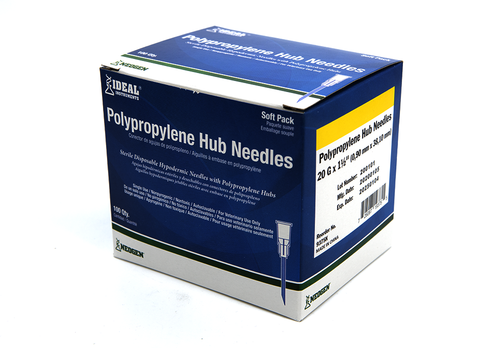 Ideal® Polypropylene Hub Needle (20 Gauge x 1/2)